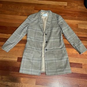 BB Dakota plaid blazer, small